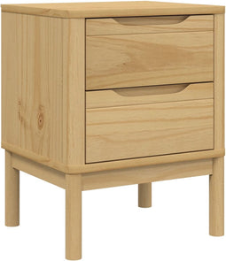 vidaXL - Nachtkastje - FLORO - 45x39x57 - cm - massief - grenenhout - wasbruin