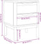 vidaXL - Nachtkastje - FLORO - 45x39x57 - cm - massief - grenenhout - wasbruin