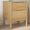 vidaXL - Nachtkastje - FLORO - 45x39x57 - cm - massief - grenenhout - wasbruin