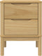 vidaXL - Nachtkastje - FLORO - 45x39x57 - cm - massief - grenenhout - wasbruin