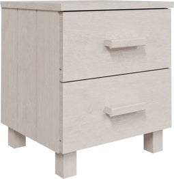vidaXL - Nachtkastje - HAMAR - 40x35x44,5 - cm - massief - grenenhout - wit