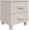vidaXL - Nachtkastje - HAMAR - 40x35x44,5 - cm - massief - grenenhout - wit