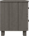 vidaXL - Nachtkastje - HAMAR - 40x35x44,5 - cm - massief - grenenhout - lichtgrijs