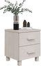 vidaXL - Nachtkastje - HAMAR - 40x35x44,5 - cm - massief - grenenhout - wit