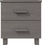 vidaXL - Nachtkastje - HAMAR - 40x35x44,5 - cm - massief - grenenhout - lichtgrijs