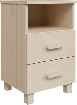 vidaXL - Nachtkastje - HAMAR - 40x35x62 - cm - massief - grenenhout - honingbruin