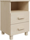 vidaXL - Nachtkastje - HAMAR - 40x35x62 - cm - massief - grenenhout - honingbruin