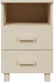 vidaXL - Nachtkastje - HAMAR - 40x35x62 - cm - massief - grenenhout - honingbruin