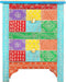 vidaXL - Nachtkastje - handgeschilderd - 40x30x50 - cm - massief - mangohout