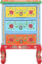 vidaXL - Nachtkastje - handgeschilderd - 40x30x60 - cm - massief - mangohout