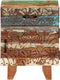 vidaXL - Nachtkastje - handgesneden - 40x30x50 - cm - massief - gerecycled - hout