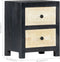 vidaXL - Nachtkastje - handgesneden - 40x30x50 - cm - massief - mangohout - grijs