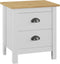 vidaXL - Nachtkastje - Hill - 46x35x49,5 - cm - massief - grenenhout - wit