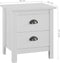vidaXL - Nachtkastje - Hill - 46x35x49,5 - cm - massief - grenenhout - wit