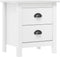 vidaXL - Nachtkastje - Hill - 46x35x49,5 - cm - massief - grenenhout - wit