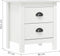 vidaXL - Nachtkastje - Hill - 46x35x49,5 - cm - massief - grenenhout - wit