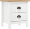 vidaXL - Nachtkastje - Hill - 46x35x49,5 - cm - massief - grenenhout - wit