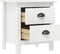 vidaXL - Nachtkastje - Hill - 46x35x49,5 - cm - massief - grenenhout - wit