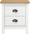 vidaXL - Nachtkastje - Hill - 46x35x49,5 - cm - massief - grenenhout - wit