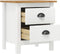 vidaXL - Nachtkastje - Hill - 46x35x49,5 - cm - massief - grenenhout - wit