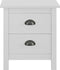 vidaXL - Nachtkastje - Hill - 46x35x49,5 - cm - massief - grenenhout - wit