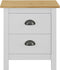 vidaXL - Nachtkastje - Hill - 46x35x49,5 - cm - massief - grenenhout - wit