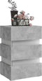 vidaXL - Nachtkastje - LED - 45x35x67 - cm - bewerkt - hout - betongrijs