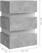 vidaXL - Nachtkastje - LED - 45x35x67 - cm - bewerkt - hout - betongrijs