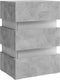 vidaXL - Nachtkastje - LED - 45x35x67 - cm - bewerkt - hout - betongrijs