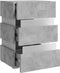 vidaXL - Nachtkastje - LED - 45x35x67 - cm - bewerkt - hout - betongrijs