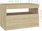 vidaXL - Nachtkastje - LED-verlichting - 60x35x40 - cm - bewerkt - hout - sonoma - eik