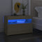 vidaXL - Nachtkastje - LED-verlichting - 60x35x40 - cm - bewerkt - hout - sonoma - eik