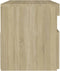 vidaXL - Nachtkastje - LED-verlichting - 60x35x40 - cm - bewerkt - hout - sonoma - eik