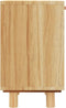 vidaXL - Nachtkastje - massief - grenenhout - en - natuurlijk - rattan - bruin