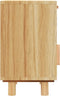 vidaXL - Nachtkastje - massief - grenenhout - en - natuurlijk - rattan - bruin