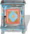 vidaXL - Nachtkastje - massief - mangohout - blauw