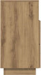 vidaXL - Nachtkastje - met - 2 - lades - 36x36x68 - cm - artisanaal - eikenkleurig