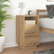vidaXL - Nachtkastje - met - 2 - lades - 36x36x68 - cm - artisanaal - eikenkleurig