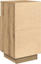 vidaXL - Nachtkastje - met - 2 - lades - 36x36x68 - cm - artisanaal - eikenkleurig