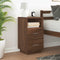 vidaXL - Nachtkastje - met - 2 - lades - 36x36x68 - cm - bruin - eikenkleur