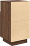 vidaXL - Nachtkastje - met - 2 - lades - 36x36x68 - cm - bruin - eikenkleur