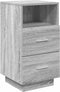 vidaXL - Nachtkastje - met - 2 - lades - 36x36x68 - cm - grijs - sonoma - eikenkleurig