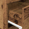vidaXL - Nachtkastje - met - 2 - lades - 36x36x68 - cm - oud - houtkleurig