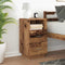 vidaXL - Nachtkastje - met - 2 - lades - 36x36x68 - cm - oud - houtkleurig