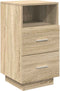 vidaXL - Nachtkastje - met - 2 - lades - 36x36x68 - cm - sonoma - eikenkleurig