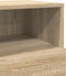 vidaXL - Nachtkastje - met - 2 - lades - 36x36x68 - cm - sonoma - eikenkleurig