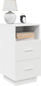 vidaXL - Nachtkastje - met - 2 - lades - 36x36x68 - cm - wit