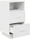 vidaXL - Nachtkastje - met - 2 - lades - 36x36x68 - cm - wit