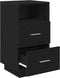 vidaXL - Nachtkastje - met - 2 - lades - 36x36x68 - cm - zwart