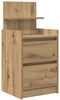 vidaXL - Nachtkastje - met - 2 - lades - 38x34x80 - cm - artisanaal - eikenkleurig